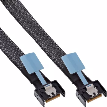 InLine 27662B kabel Serial Attached SCSI (SAS) 0,75 m 24 Gbit/s czarny, niebieski, szary
