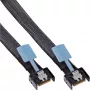 InLine 27662B kabel Serial Attached SCSI (SAS) 0,75 m 24 Gbit/s czarny, niebieski, szary