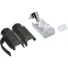 InLine Wtyk zaciskowy Cat.6A RJ45 ekranowany, 3-częściowy czarny 100 szt.