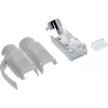 InLine Złącze zaciskowe Cat.6A RJ45 ekranowane, 3-częściowe szare 100 szt.