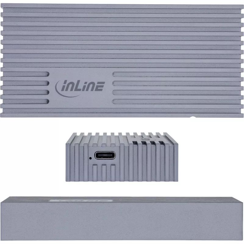 Zewnętrzna obudowa USB4 InLine 00031J — USB-C do M.2 NVMe SSD, 40 Gb/s, aluminium