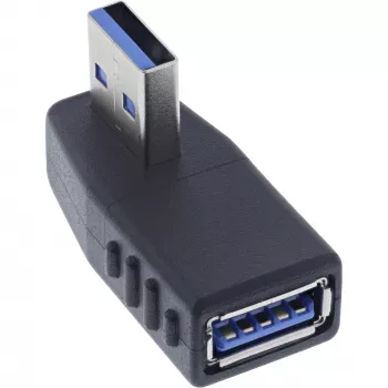 Kątowy adapter USB 3.2 Gen 1 270° InLine 35300U — USB Typ-A na Typ-A, złącze pod kątem prostym