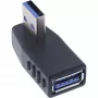 Kątowy adapter USB 3.2 Gen 1 270° InLine 35300U — USB Typ-A na Typ-A, złącze pod kątem prostym