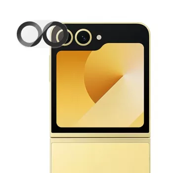 Osłona obiektywu aparatu PanzerGlass PicturePerfect do Samsung Galaxy Z Flip7 FE — szkło hartowane, silikon, przezroczysta, 1 szt.
