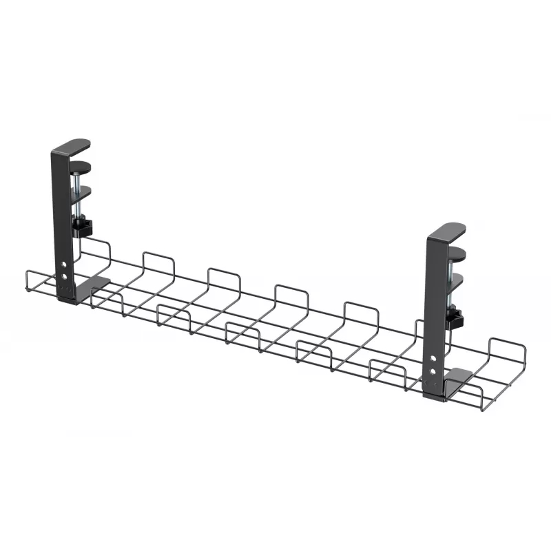 Kratka do zarządzania kablami 60 cm InLine 23190G do montażu na biurku za pomocą zacisków śrubowych, czarna