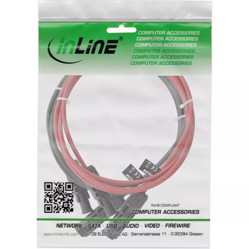 Kabel średniego napięcia InLine 95402 czerwono-czarny 1500V 2m