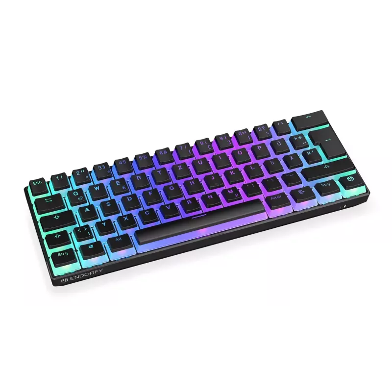 Klawiatura gamingowa ENDORFY Thock Compact RF Bezprzewodowa USB QWERTZ 61 klawiszy RGB LED