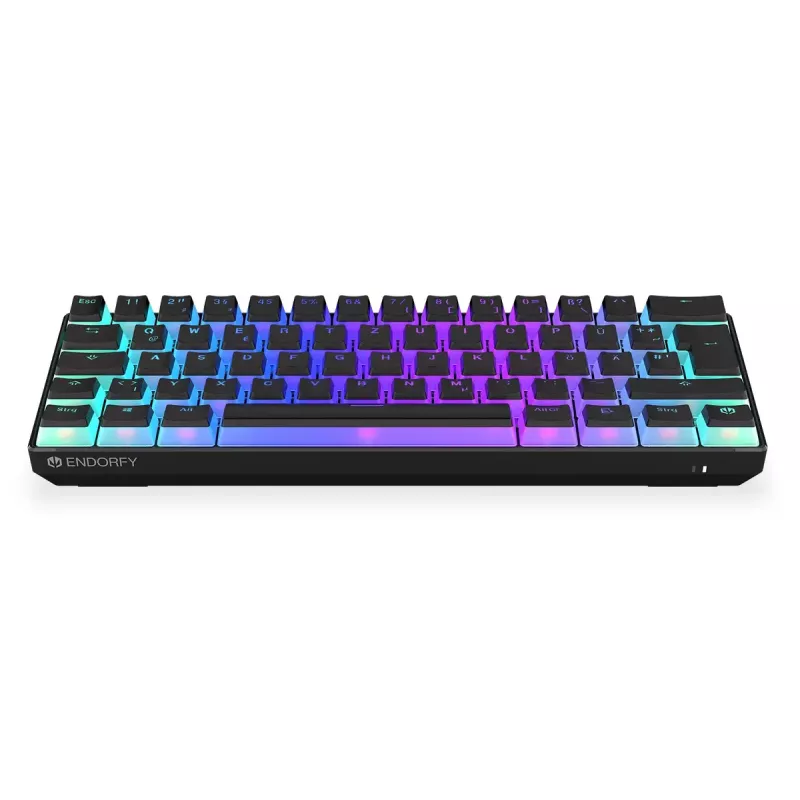 Klawiatura gamingowa ENDORFY Thock Compact RF Bezprzewodowa USB QWERTZ 61 klawiszy RGB LED