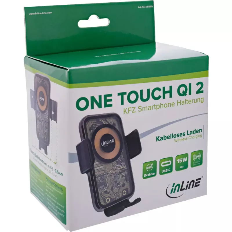 InLine 23156Q uchwyt Uchwyt pasywny Telefon komórkowy/Smartfon Czarny, Wielokolorowy