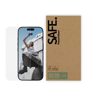 Szklana folia ochronna PanzerGlass SAFE by do iPhone'a 17 / iPhone'a 17 Pro / iPhone'a 16 Pro — Ultra‑Wide Fit, szkło hartowane, zestaw 10 szt.