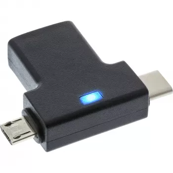 Adapter InLine USB 3.1/2.0 OTG T, wtyk USB-C lub Micro-USB na gniazdo USB-A