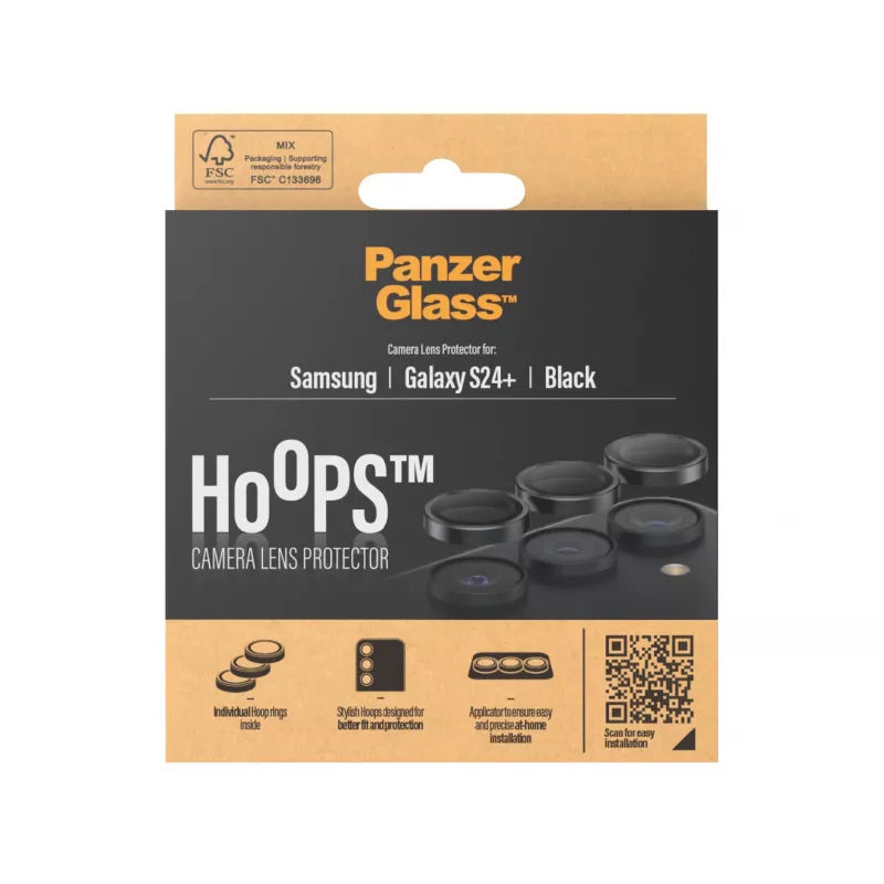 Camera Lens Protector PanzerGlass Hoops Samsung Galaxy S24 Plus Czarny