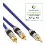 Kabel audio InLine Premium 2x RCA męski / 3,5 mm męski pozłacany 15 m