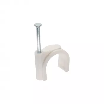 Zacisk kablowy InLine 8 mm, okrągły, plastikowy, biały — opakowanie 50 szt.
