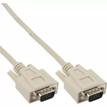Kabel VGA 15 Pin HD męski / męski beżowy 2m InLine 17712