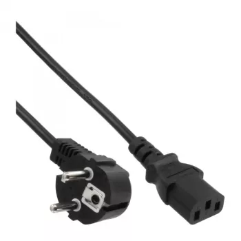Kabel zasilający InLine, CEE 7/7 kątowy / wtyk męski IEC C13 3-pin, 7m