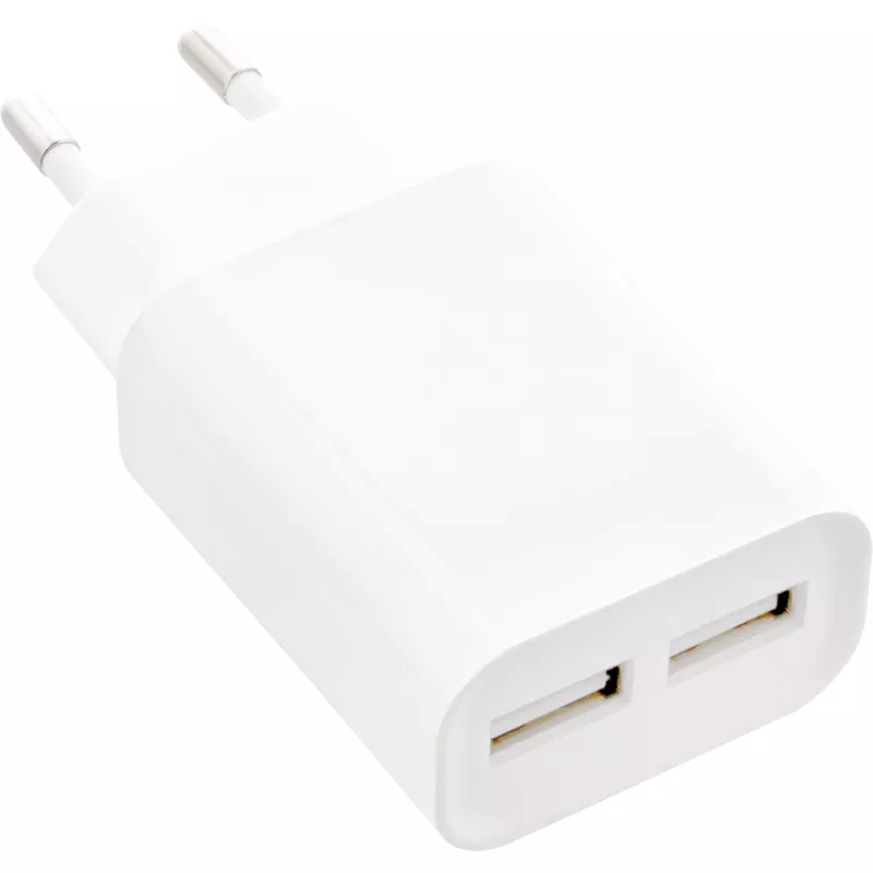 InLine USB Power Adapter DUO, 2 porty 100–240 V AC na 5 V / 2,1 A biały