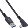 Kabel InLine USB 3.2 Gen.1, wtyczka USB-C kątowa - wtyczka USB-A do VR, czarny, 5m