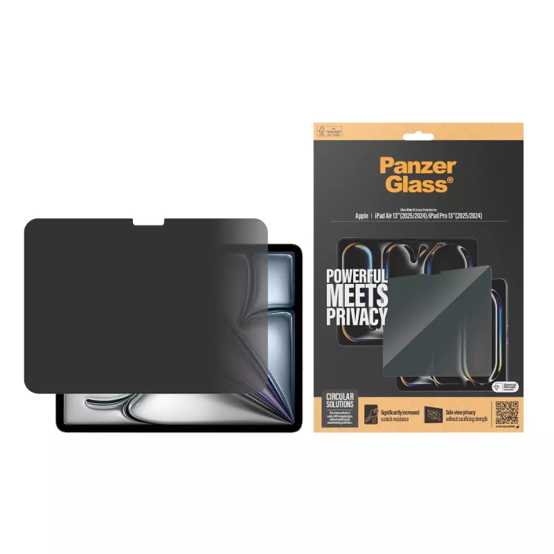 PanzerGlass ® ochrona prywatności na ekran iPad Air 13'' (2024-2025) | iPad Pro 13'' (2024-2025) | Ultra-Wide Fit