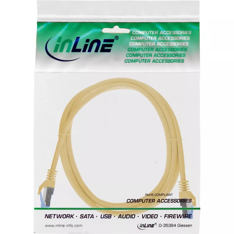 InLine 72602Y kabel sieciowy Żółty 2 m Cat6a S/FTP (S-STP)