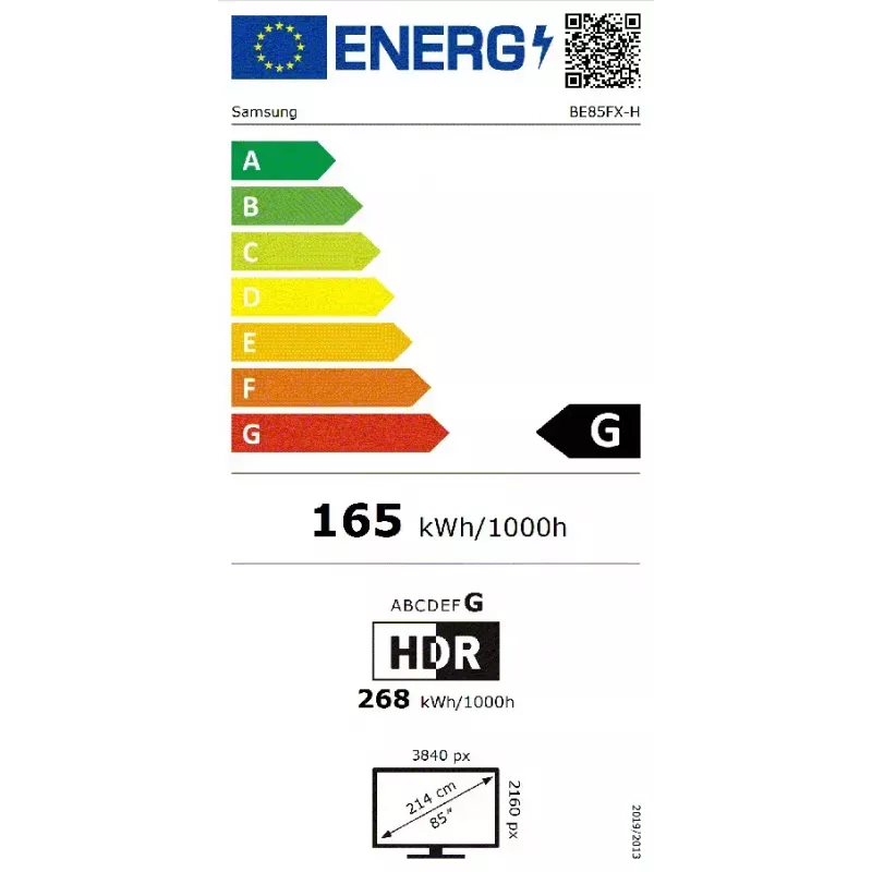 Samsung BE85FX-H Cyfrowy panel informacyjny 2.16 m (85 cali) LED Wi-Fi 4K Ultra HD Czarny Wbudowany procesor Tizen 16/7
