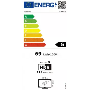 Samsung BE50FX-H Cyfrowy panel informacyjny 127 cm (50 cali) LED Wi-Fi 4K Ultra HD Czarny Wbudowany procesor Tizen 16/7