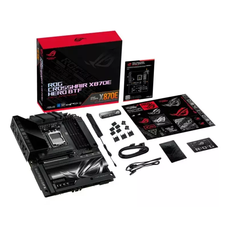 Płyta główna ASUS ROG CROSSHAIR X870E HERO BTF — AMD X870E, Socket AM5, ATX, DDR5, M.2, Wi‑Fi 7