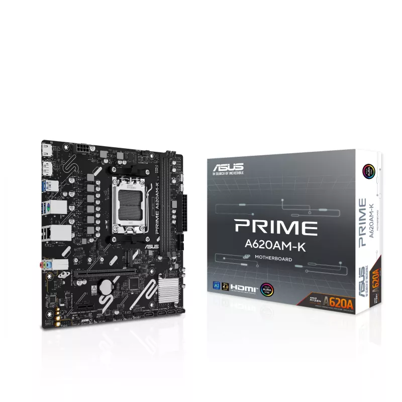 Płyta główna ASUS PRIME A620AM-K Socket AM5 microATX DDR5, 2 DIMM, max 128 GB, chipset A620A