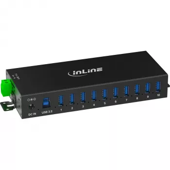 InLine 35396C koncentrator interfejsów USB 3.2 Gen 1 (3.1 Gen 1) Type-B 5000 Mbit/s Czarny