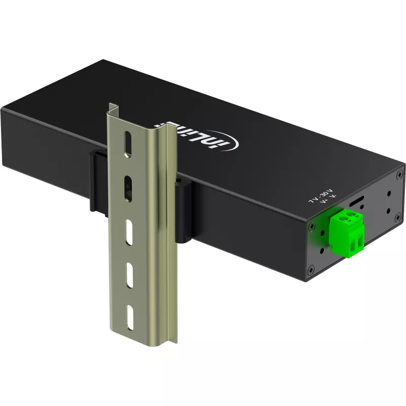 InLine 35396C koncentrator interfejsów USB 3.2 Gen 1 (3.1 Gen 1) Type-B 5000 Mbit/s Czarny
