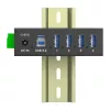InLine 35396A koncentrator interfejsów USB 3.2 Gen 1 (3.1 Gen 1) Type-B 5000 Mbit/s Czarny