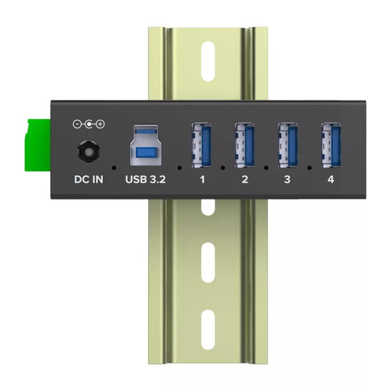 InLine 35396A koncentrator interfejsów USB 3.2 Gen 1 (3.1 Gen 1) Type-B 5000 Mbit/s Czarny