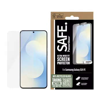 PanzerGlass SAFE. by ® Szkło Hartowane Samsung Galaxy S25 FE 5G | Ultra-Wide Fit z EasyAligner