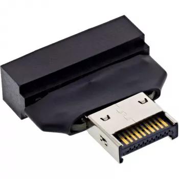 InLine 33446T kabel zmieniacz płci USB Type-E Key A, 20-pin USB 3.0 header, 19-pin Czarny
