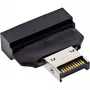 InLine 33446T kabel zmieniacz płci USB Type-E Key A, 20-pin USB 3.0 header, 19-pin Czarny