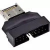 InLine 33446T kabel zmieniacz płci USB Type-E Key A, 20-pin USB 3.0 header, 19-pin Czarny