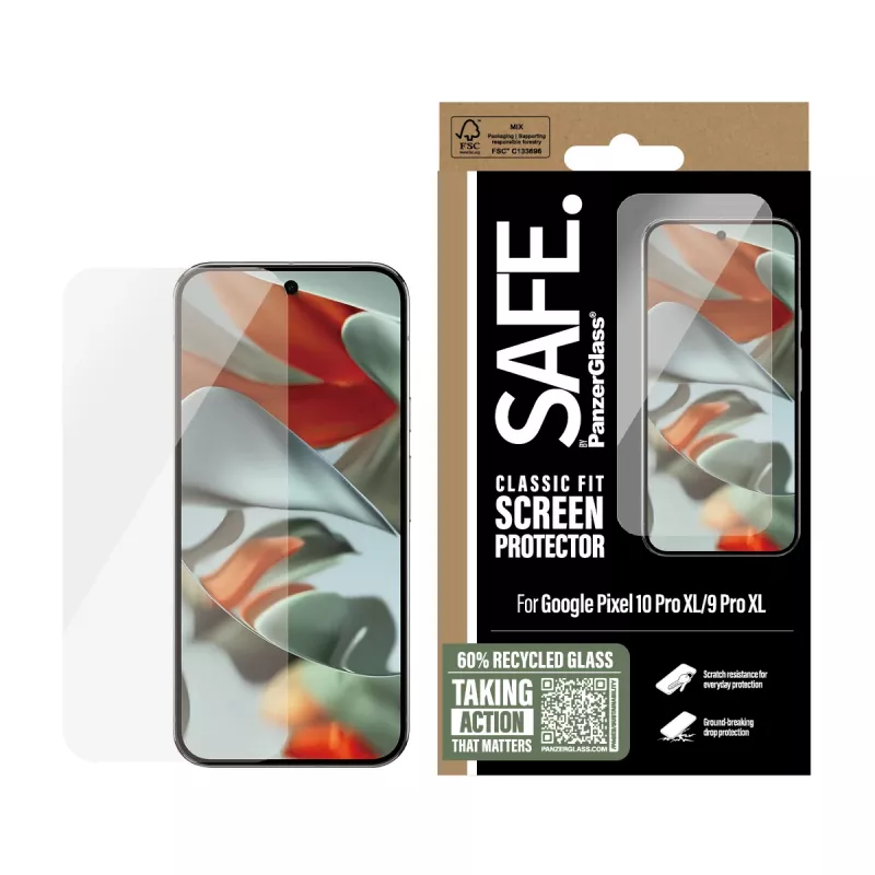 PanzerGlass SAFE. by ® Szkło ochronne Google Pixel 10 Pro XL | 9 Pro XL | Classic Fit