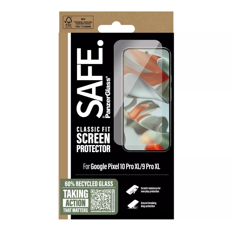 PanzerGlass SAFE. by ® Szkło ochronne Google Pixel 10 Pro XL | 9 Pro XL | Classic Fit