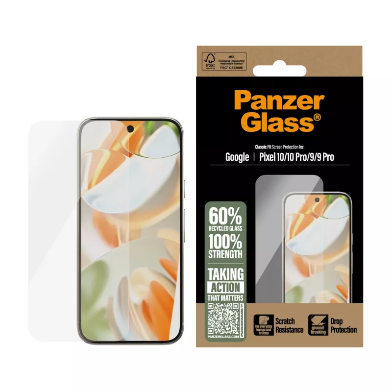 PanzerGlass ® Szkło ochronne Google Pixel 10 | 10 Pro 5G | 9 5G | 9 Pro 5G | Classic Fit