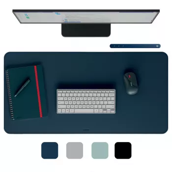 Mata na biurko LEITZ Large Desk Mat, PVC, ciemnoniebieska, 400 x 800 x 2 mm