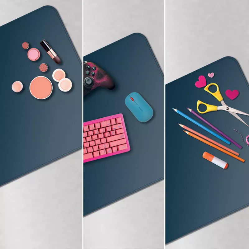 Mata na biurko LEITZ Large Desk Mat, PVC, ciemnoniebieska, 400 x 800 x 2 mm