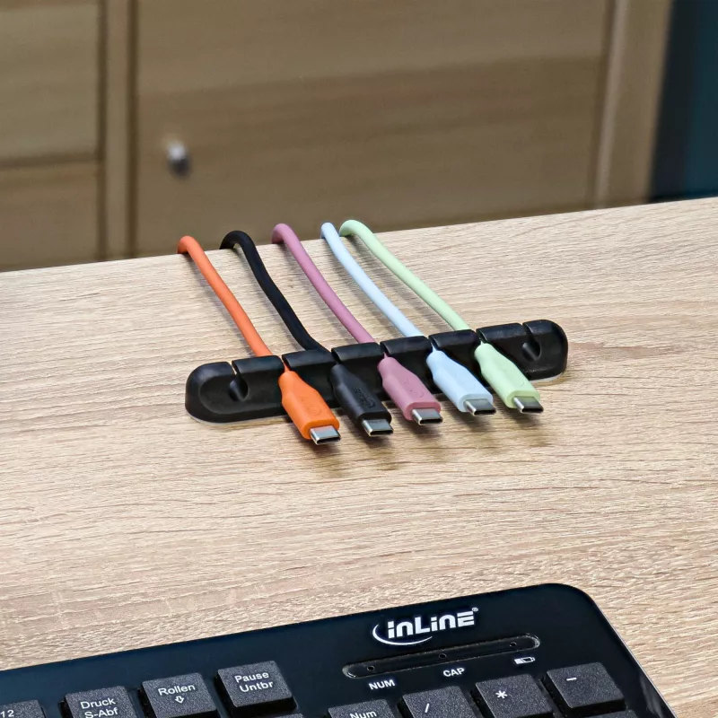 InLine 59971B organizer kabli Uniwersalny Klips na kabel Czarny