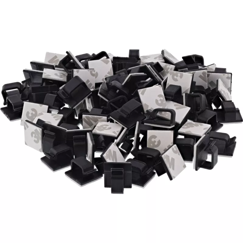 InLine 59971H organizer kabli Uniwersalny Haczyk na kabel Czarny 100 szt.