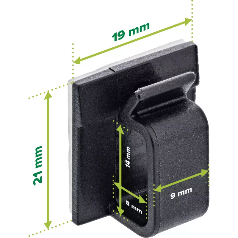 InLine 59971H organizer kabli Uniwersalny Haczyk na kabel Czarny 100 szt.