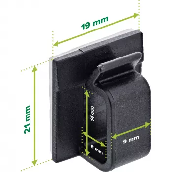 InLine 59971F organizer kabli Uniwersalny haczyk na kable Czarny 10 szt.