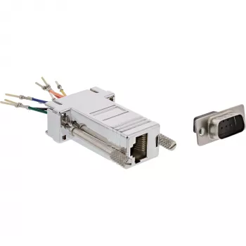 InLine Adapter 9 Pin Sub-D męski RJ45 żeński metalizowany 68889M