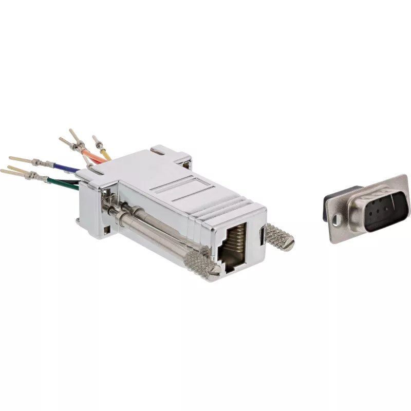 InLine Adapter 9 Pin Sub-D męski RJ45 żeński metalizowany 68889M