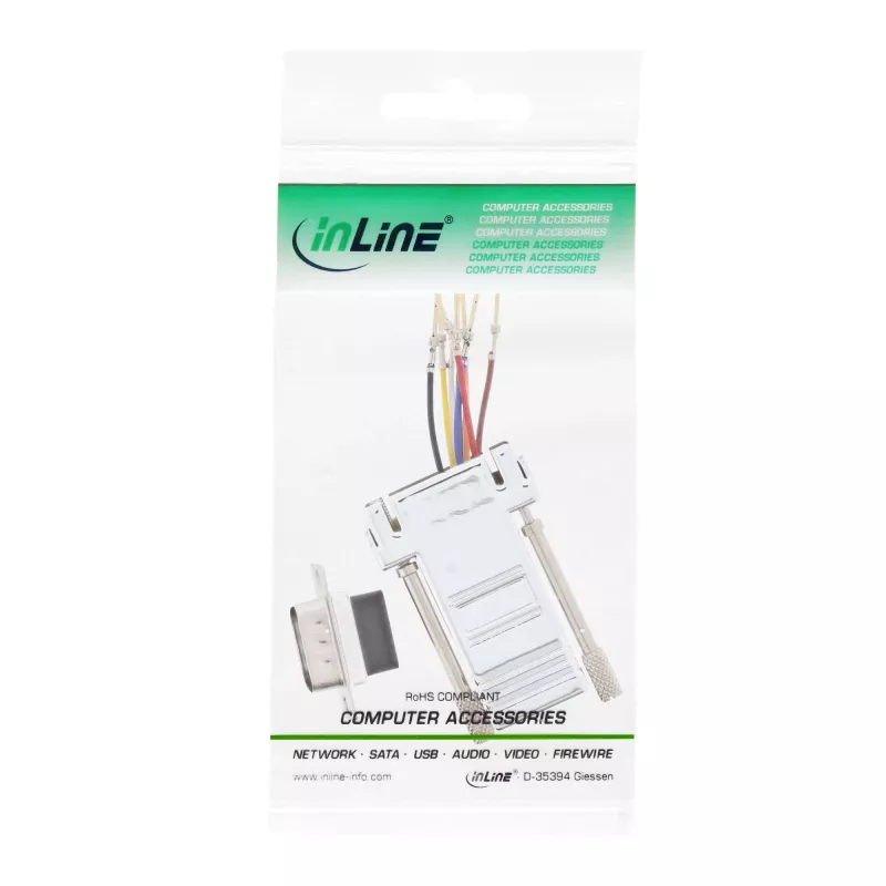InLine Adapter 9 Pin Sub-D męski RJ45 żeński metalizowany 68889M