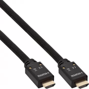 InLine aktywny kabel HDMI, HDMI-High Speed z Ethernetem, M/M, oplot nylonowy, 15m