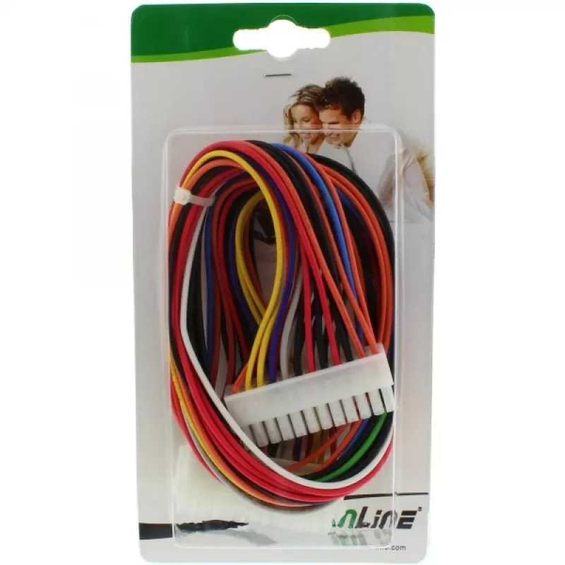 Kabel do płyty głównej InLine ATX 24-pin męski/żeński 0,45 m